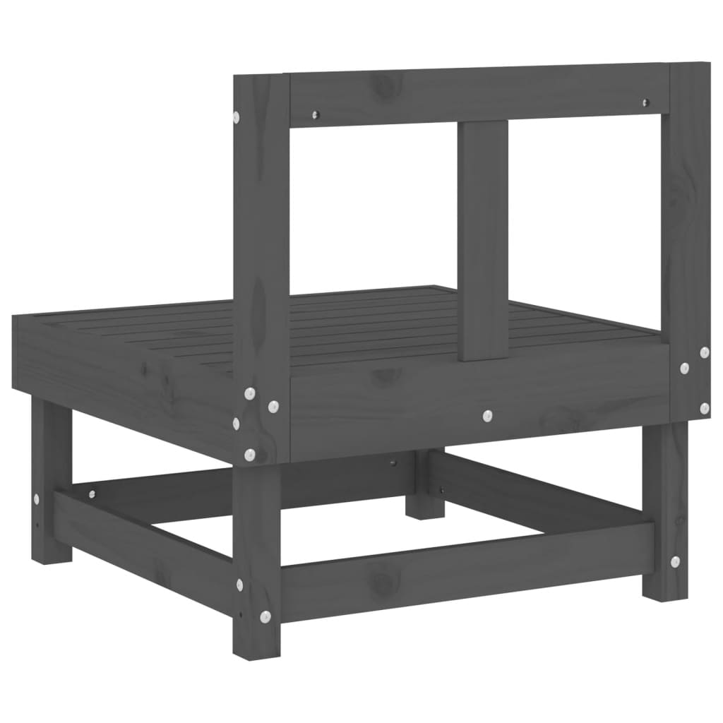 Tuinmiddenbanken 2 St Massief Grenenhout Grijs Grijs grenenhout Middenbank (2 st)