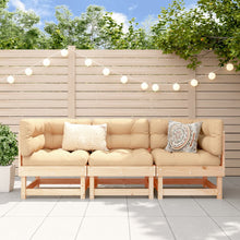3-Delige Loungeset Massief Grenenhout Natuurlijk grenenhout 2x corner +middle