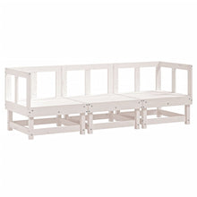 3-Delige Loungeset Massief Grenenhout Wit Wit grenenhout 2x corner +middle