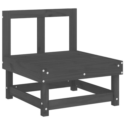 3-Delige Loungeset Massief Grenenhout Grijs Grijs grenenhout 2x corner +middle