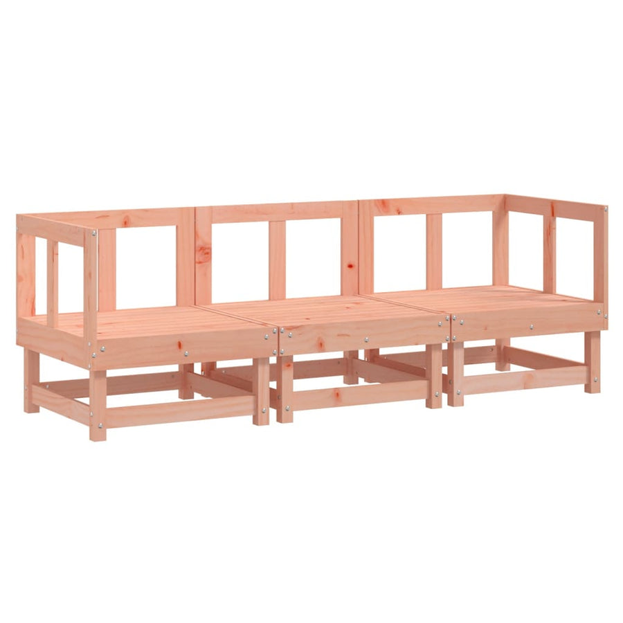 3-Delige Loungeset Massief Douglashout Natuurlijk douglashout 2x corner +middle