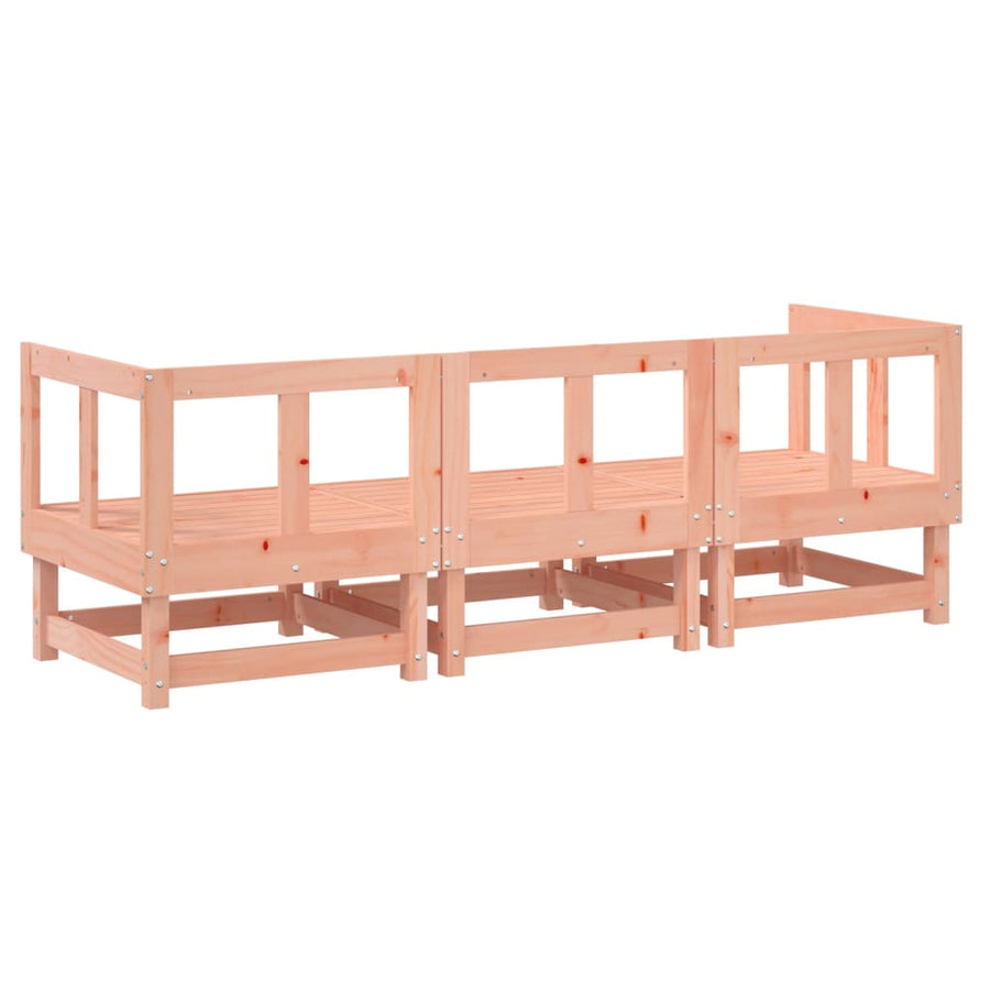 3-Delige Loungeset Massief Douglashout Natuurlijk douglashout 2x corner +middle
