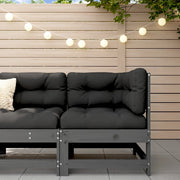Tuinhoekbank massief grenenhout grijs 62x62x70.5 cm