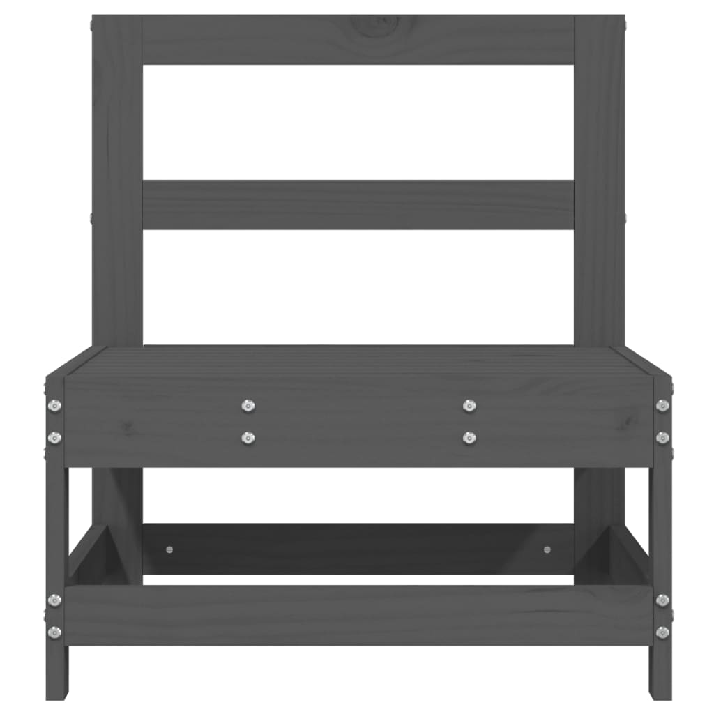 Tuin Massief Grenenhout Grijs Grijs grenenhout Middenbank