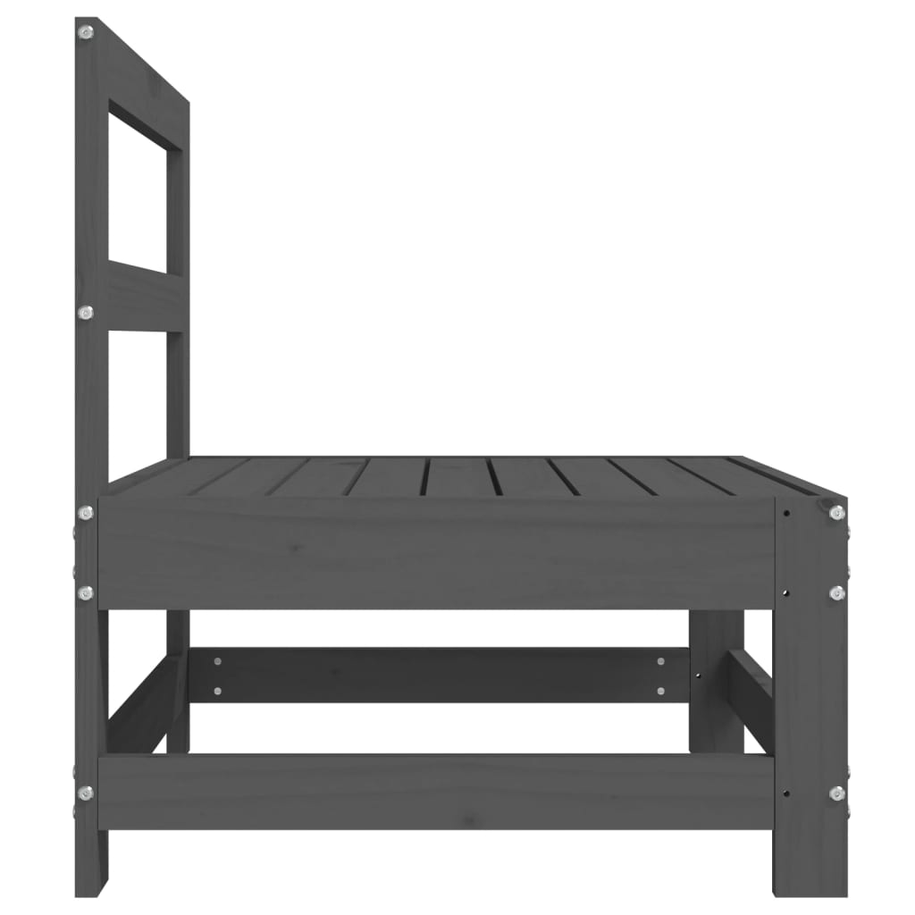 Tuin Massief Grenenhout Grijs Grijs grenenhout Middenbank