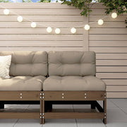 Tuinmiddenbank massief grenenhout honingbruin 62x62x70.5 cm