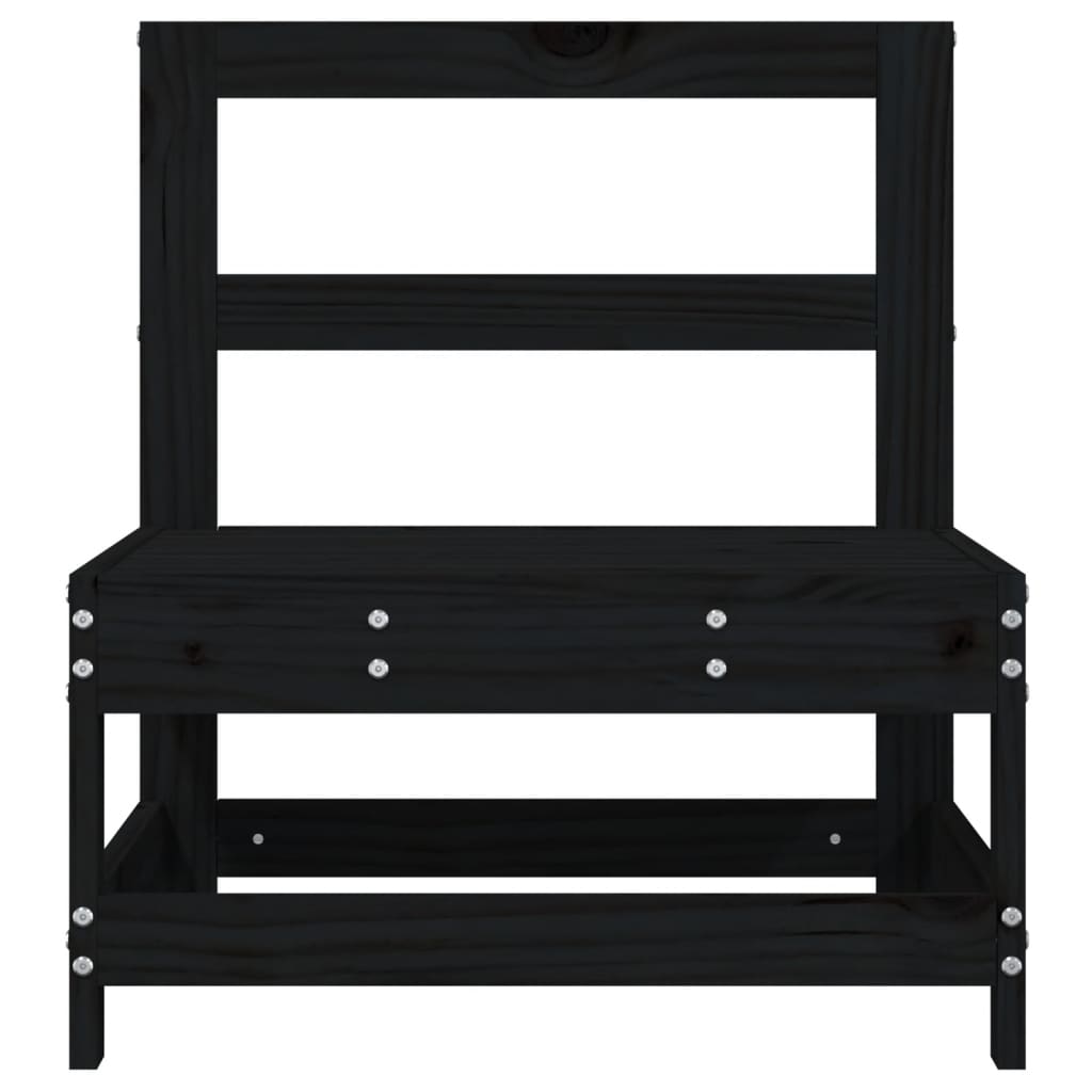 Tuin Massief Grenenhout Zwart Zwart grenenhout Middenbank