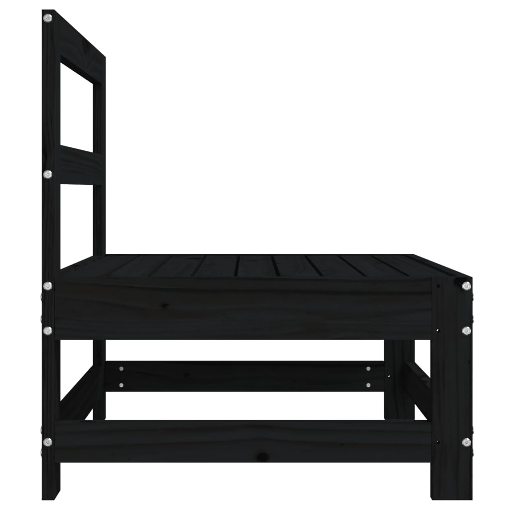 Tuin Massief Grenenhout Zwart Zwart grenenhout Middenbank