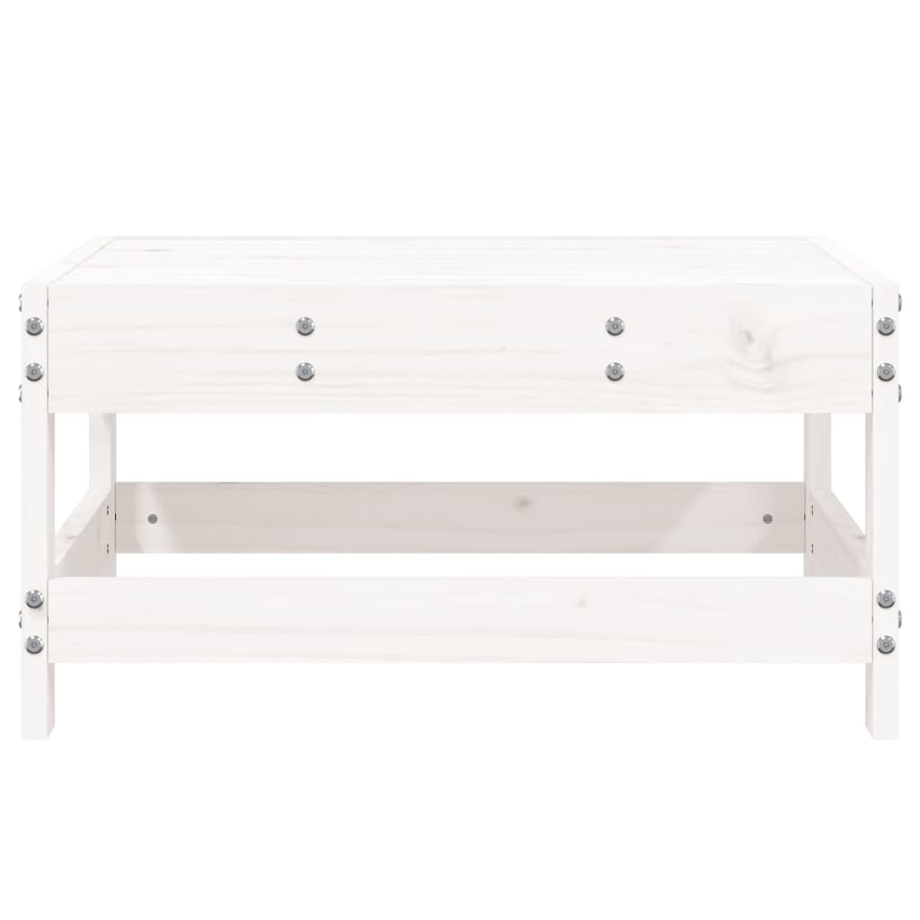 Tuinvoetenbank Massief Grenenhout Wit Wit grenenhout footstool