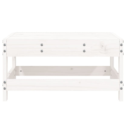 Tuinvoetenbank Massief Grenenhout Wit Wit grenenhout footstool