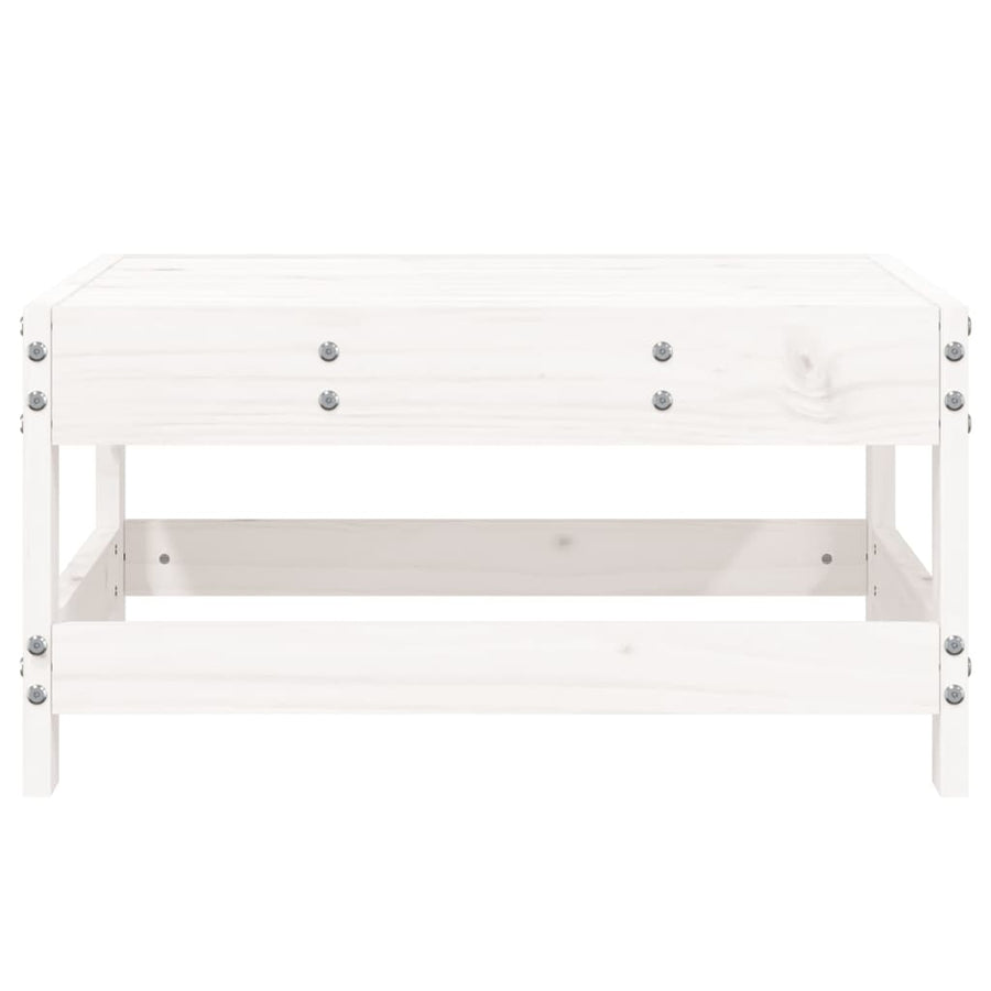 Tuinvoetenbank Massief Grenenhout Wit Wit grenenhout footstool