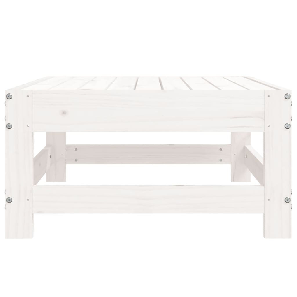 Tuinvoetenbank Massief Grenenhout Wit Wit grenenhout footstool