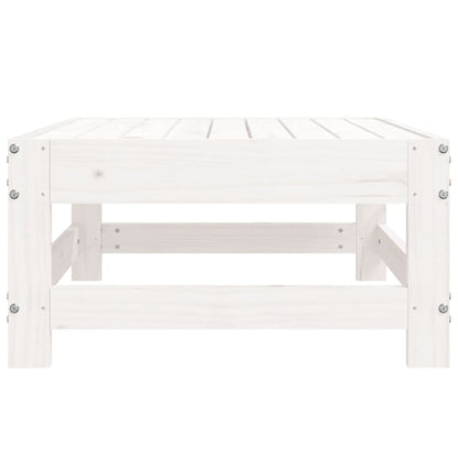 Tuinvoetenbank Massief Grenenhout Wit Wit grenenhout footstool