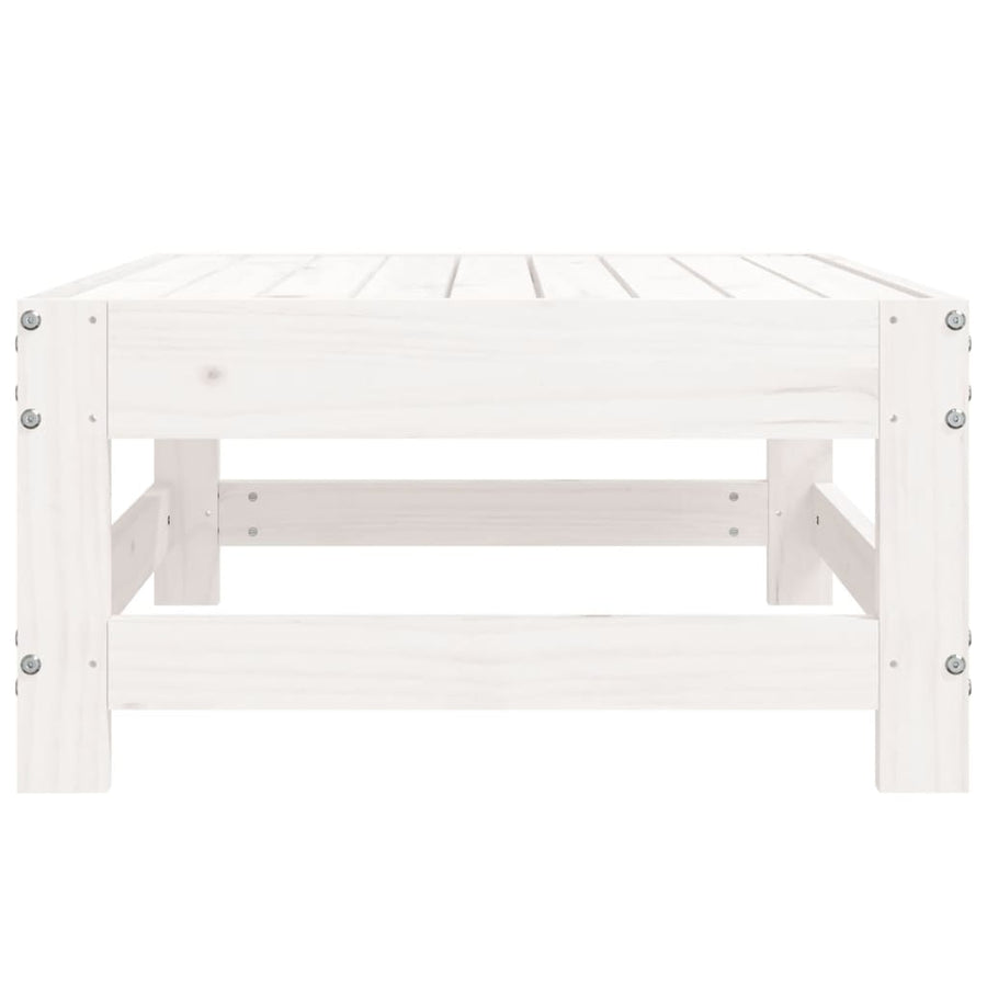 Tuinvoetenbank Massief Grenenhout Wit Wit grenenhout footstool