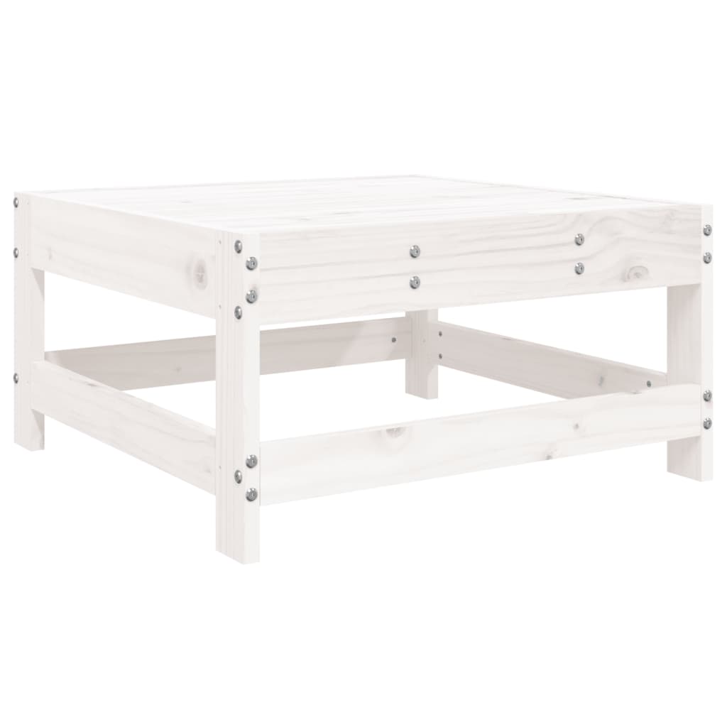 Tuinvoetenbank Massief Grenenhout Wit Wit grenenhout footstool