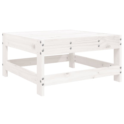 Tuinvoetenbank Massief Grenenhout Wit Wit grenenhout footstool