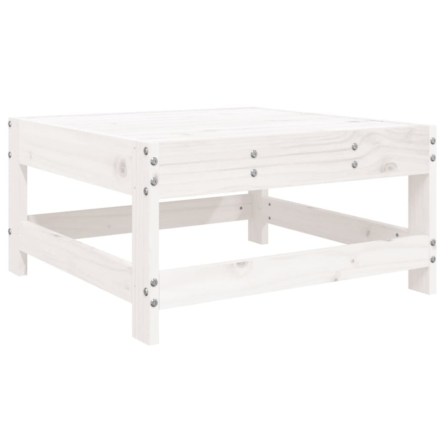 Tuinvoetenbank Massief Grenenhout Wit Wit grenenhout footstool