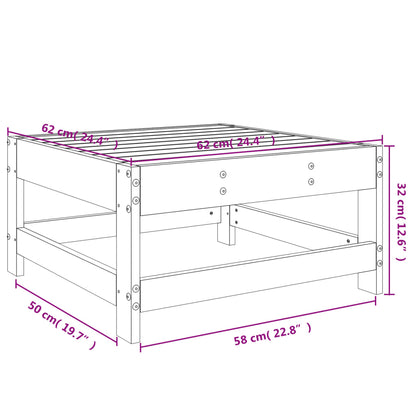 Tuinvoetenbank Massief Grenenhout Grijs Grijs grenenhout footstool