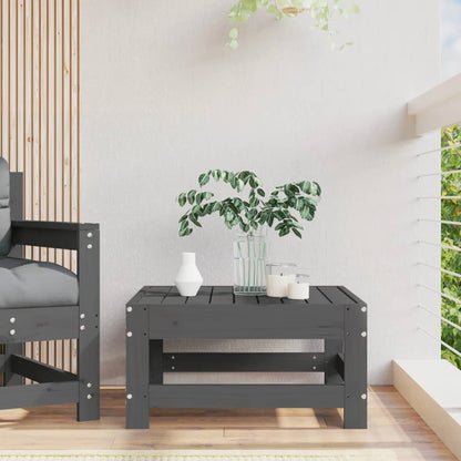 Tuinvoetenbank Massief Grenenhout Grijs Grijs grenenhout footstool