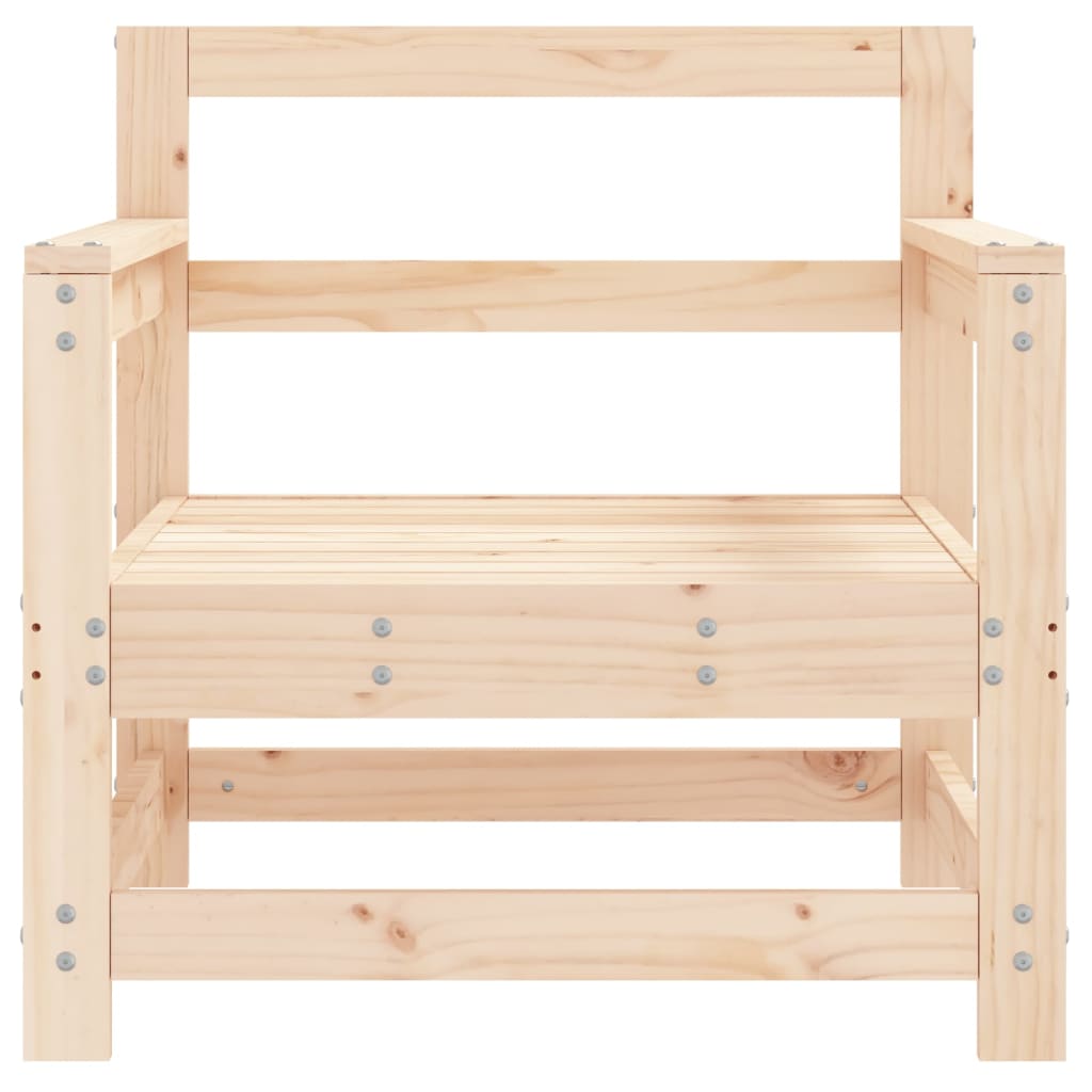 Tuinstoelen 2 St Massief Grenenhout Natuurlijk grenenhout Fauteuil