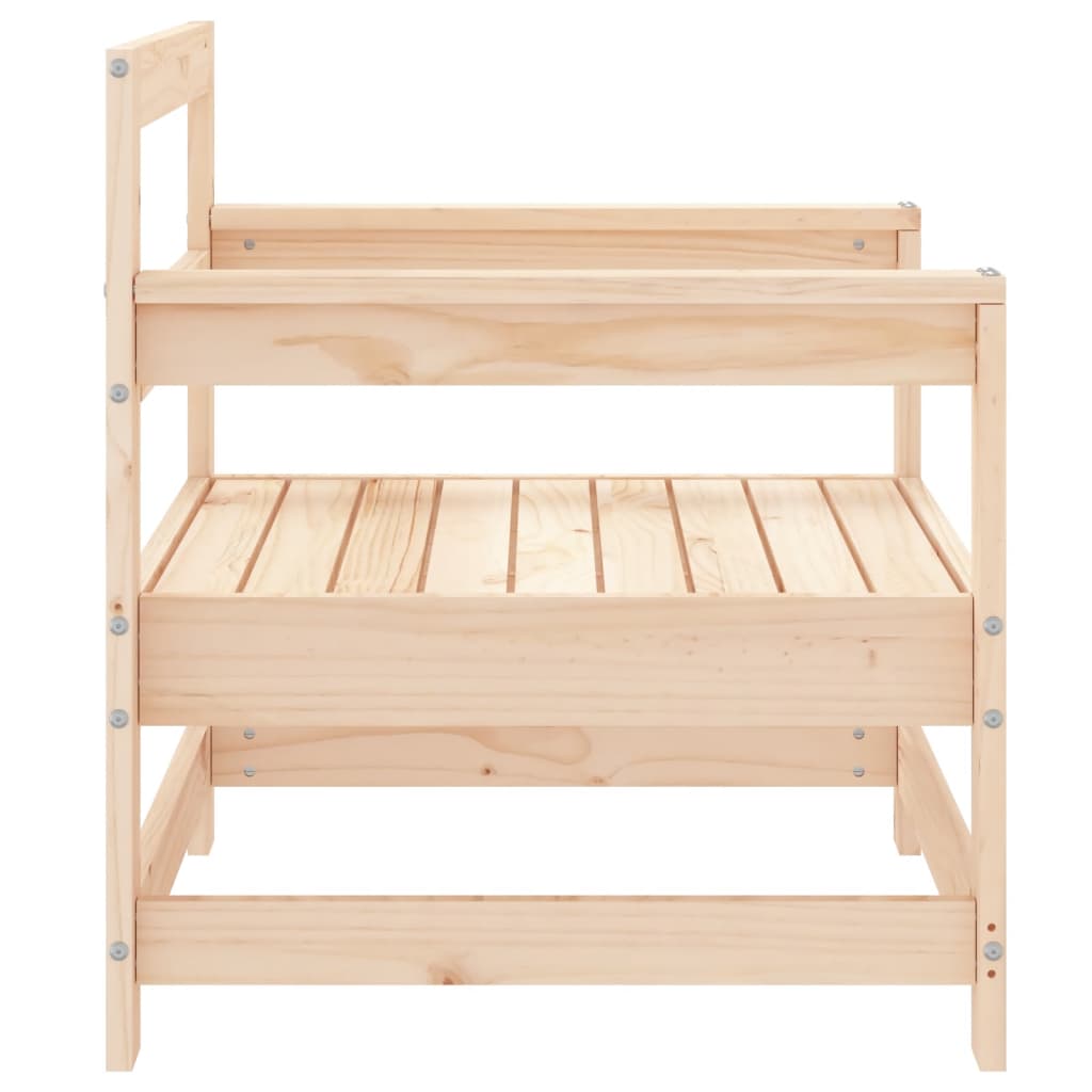 Tuinstoelen 2 St Massief Grenenhout Natuurlijk grenenhout Fauteuil
