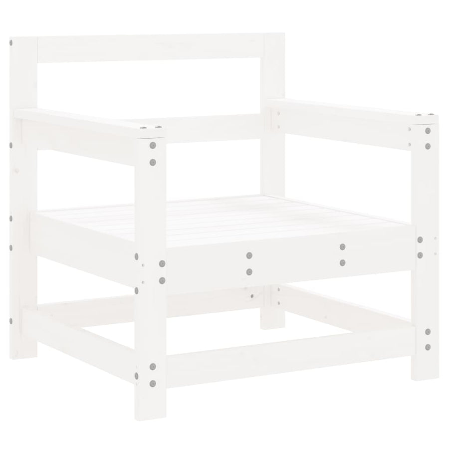 Tuinstoelen 2 St Massief Grenenhout Wit Wit grenenhout Fauteuil