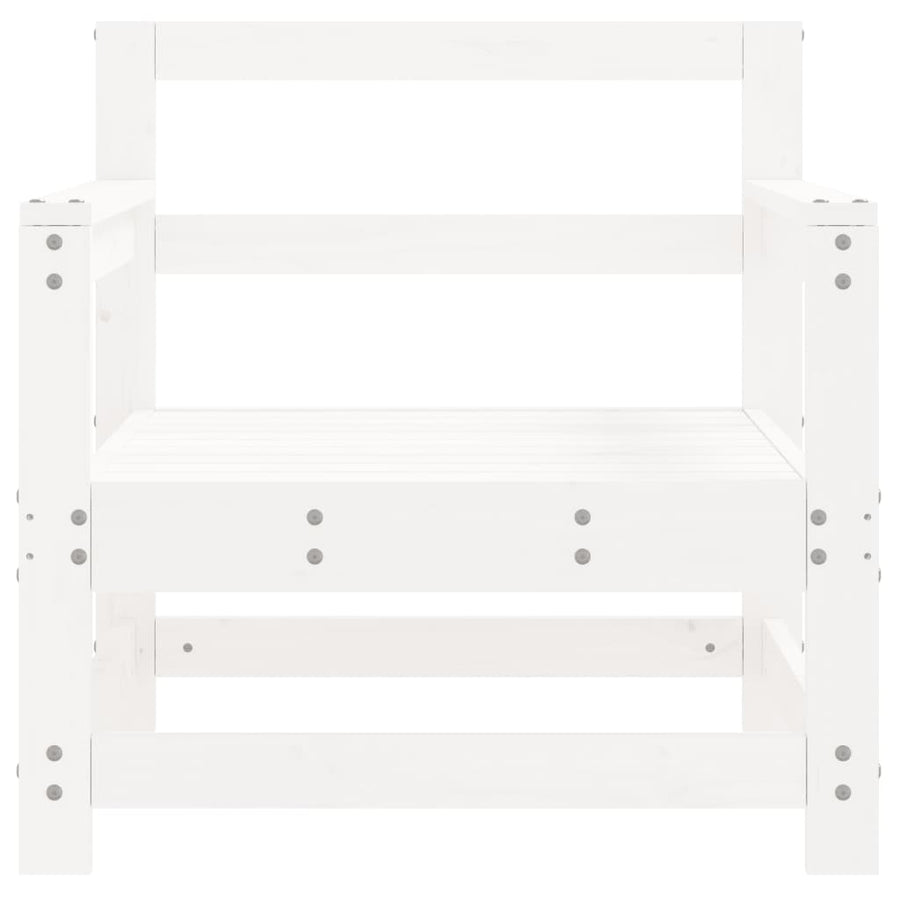 Tuinstoelen 2 St Massief Grenenhout Wit Wit grenenhout Fauteuil