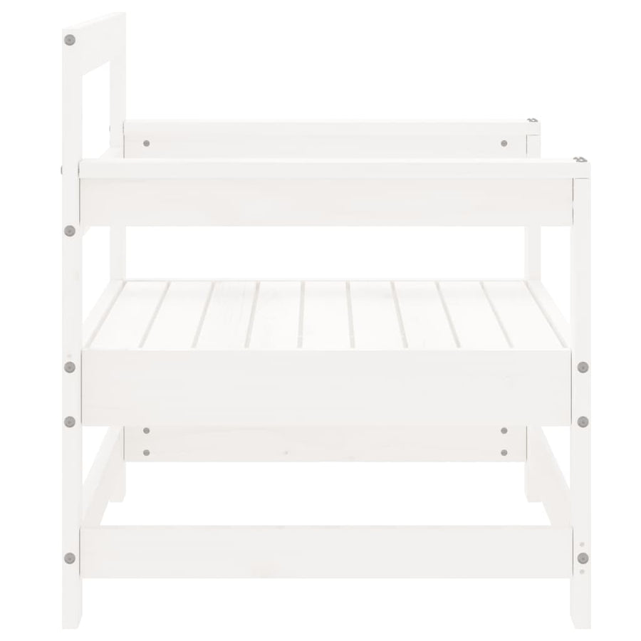 Tuinstoelen 2 St Massief Grenenhout Wit Wit grenenhout Fauteuil