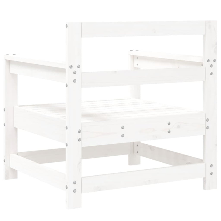 Tuinstoelen 2 St Massief Grenenhout Wit Wit grenenhout Fauteuil