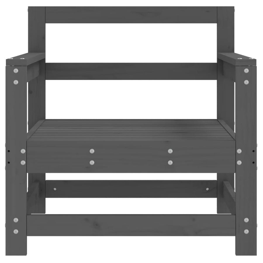Tuinstoelen 2 St Massief Grenenhout Grijs Grijs grenenhout Fauteuil