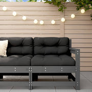 Tuinhoekbank massief grenenhout grijs 62x66x70.5 cm