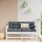 Tuinhoekbank massief grenenhout wit 62x66x70.5 cm