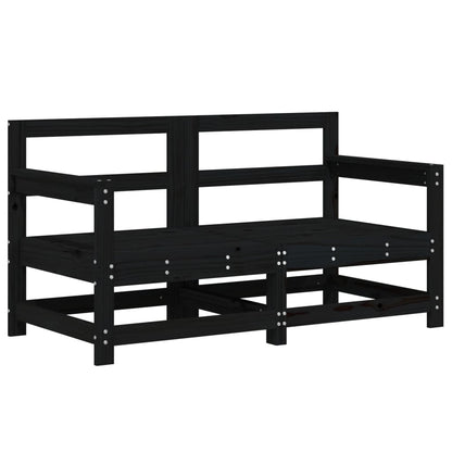 Tuinhoekbanken 2 St Massief Grenenhout Zwart Zwart grenenhout Hoekbank (2 st)