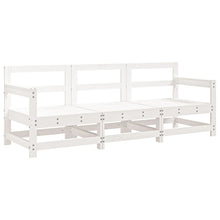3-Delige Loungeset Massief Grenenhout Wit Wit grenenhout 2x hoek + midden