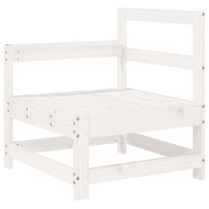 3-Delige Loungeset Massief Grenenhout Wit Wit grenenhout 2x hoek + midden