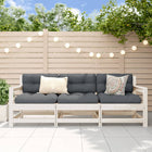 3-piece Lounge Set Solid Pine White