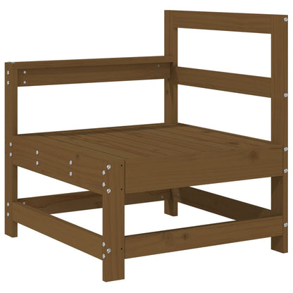 4-Delige Loungeset Massief Grenenhout Honingbruin Honingbruin grenenhout hoek + 2x midden + voetensteun