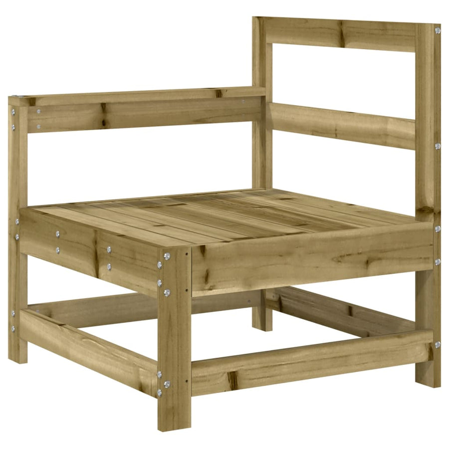 4-Delige Loungeset Geïmpregneerd Grenenhout Naturel geïmpregneerd hoek + 2x midden + voetensteun