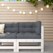 Tuinhoekbank massief grenenhout wit 63,5x63,5x60 cm