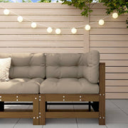 Tuinhoekbank massief grenenhout honingbruin 63.5x63.5x60 cm
