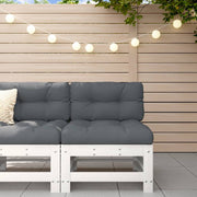 Garden center bench solid pine wood white