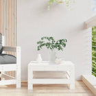 Tuinvoetenbank massief grenenhout wit 57,5x57,5x30 cm