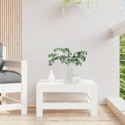 Tuinvoetenbank massief grenenhout wit 57,5x57,5x30 cm