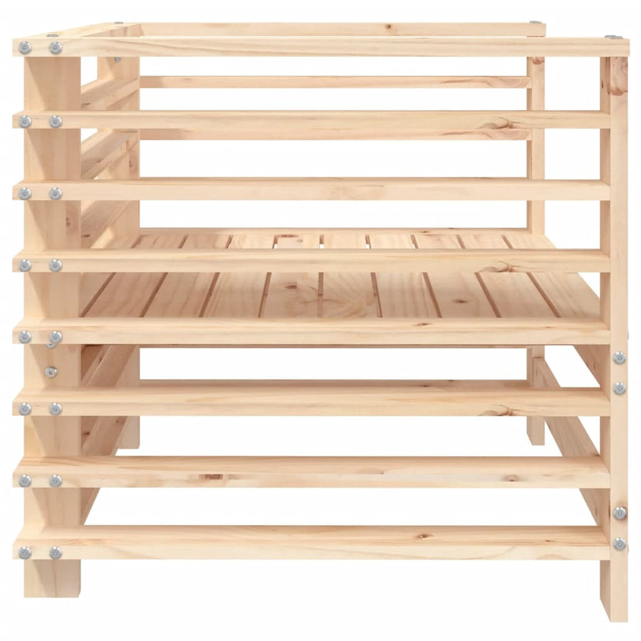 Tuinstoelen 2 St Massief Grenenhout Natuurlijk grenenhout Armstoel (2 st)