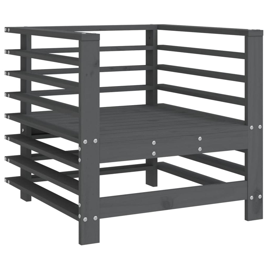 Tuinstoelen 2 St Massief Grenenhout Grijs Grijs grenenhout Armstoel (2 st)