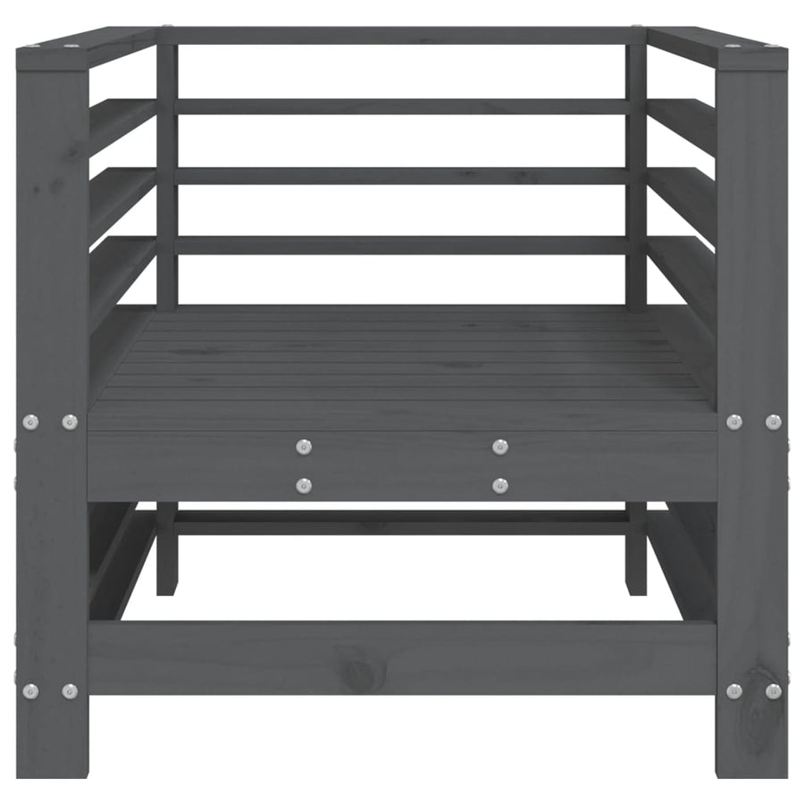 Tuinstoelen 2 St Massief Grenenhout Grijs Grijs grenenhout Armstoel (2 st)