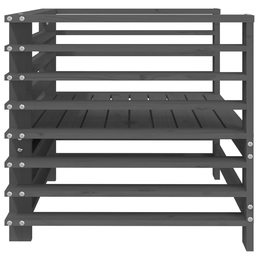 Tuinstoelen 2 St Massief Grenenhout Grijs Grijs grenenhout Armstoel (2 st)