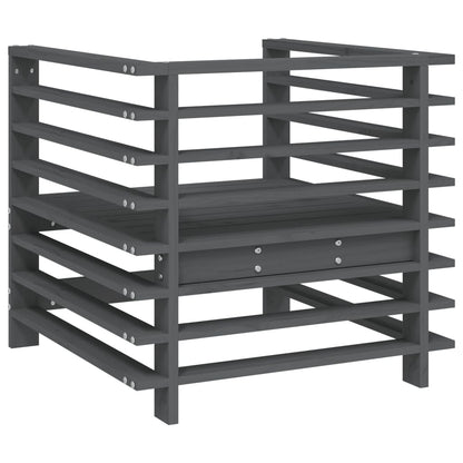 Tuinstoelen 2 St Massief Grenenhout Grijs Grijs grenenhout Armstoel (2 st)
