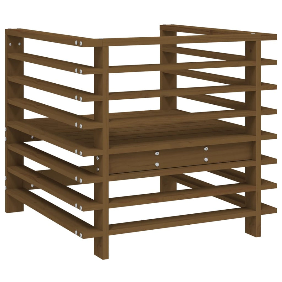 Tuinstoelen 2 St Massief Grenenhout Honingbruin Honingbruin grenenhout Armstoel (2 st)