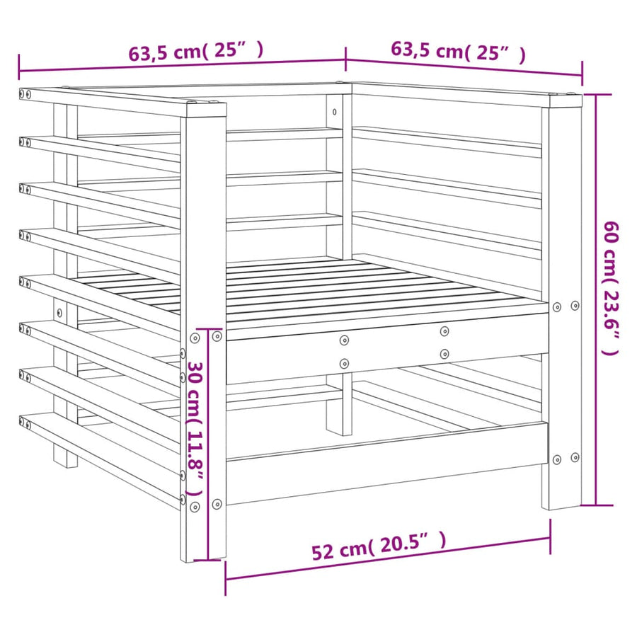 Tuinstoelen 2 St Massief Grenenhout Honingbruin Honingbruin grenenhout Armstoel (2 st)